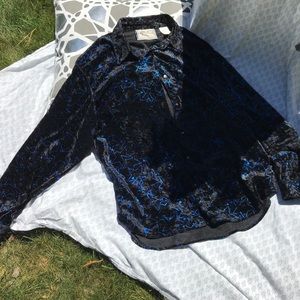 Fun Wrangler Western Wear Velvet Star Top